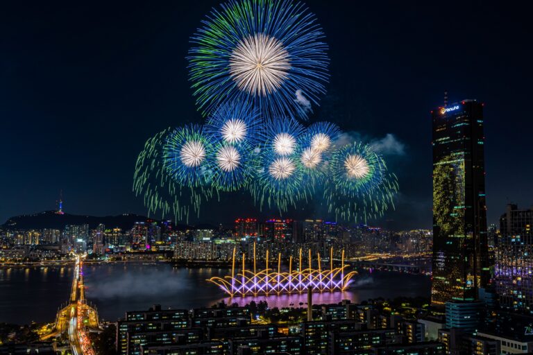 2024년 한화와 함께하는 서울세계불꽃축제에서 선보인 ㈜한화의 불꽃 (한화 공식 홈페이지)