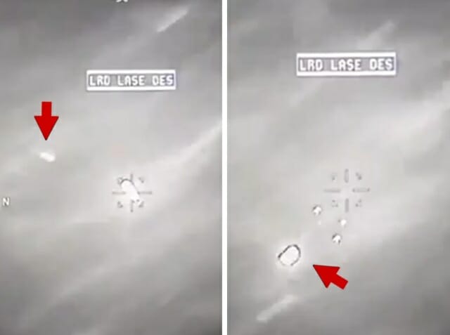UFO가 미사일에 명중되는 모습 사진=에릭 버리슨 미 하원의원