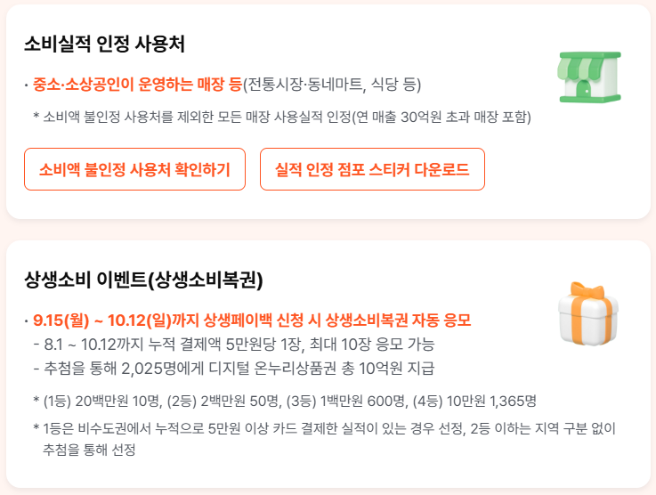 상생페이백 (공식 홈페이지)