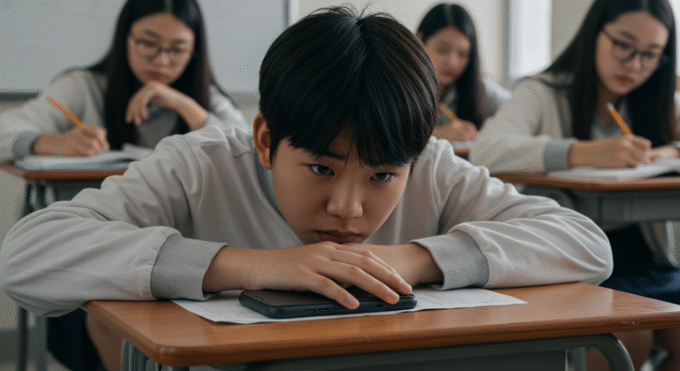 수업중 스마트폰 사용금지 논란