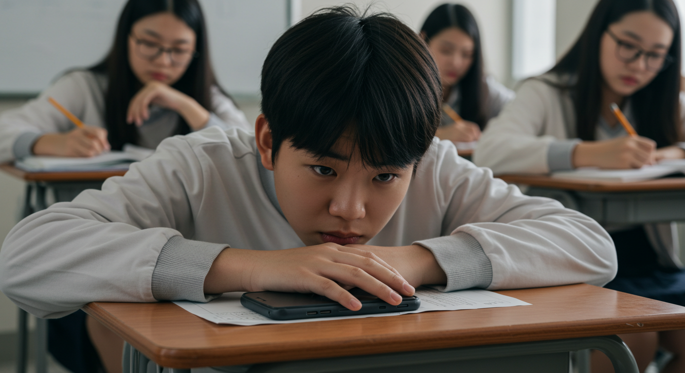 수업중 스마트폰 사용금지 논란